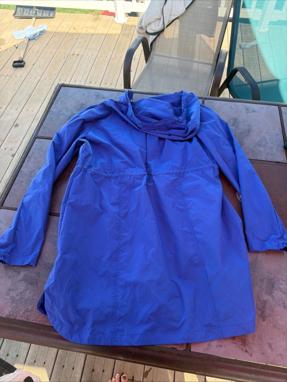 Fila Royal Blue Hooded Trench Coat - Picture 3 of 6